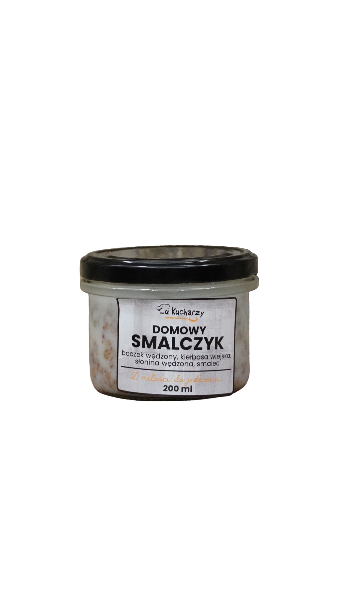 Domowy smalczyk z cebulą i kiełbasą  200 ml (słoik)