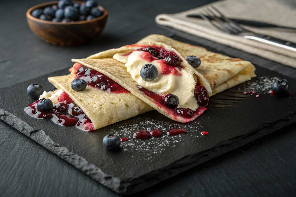 Naleśnik z owocami leśnymi