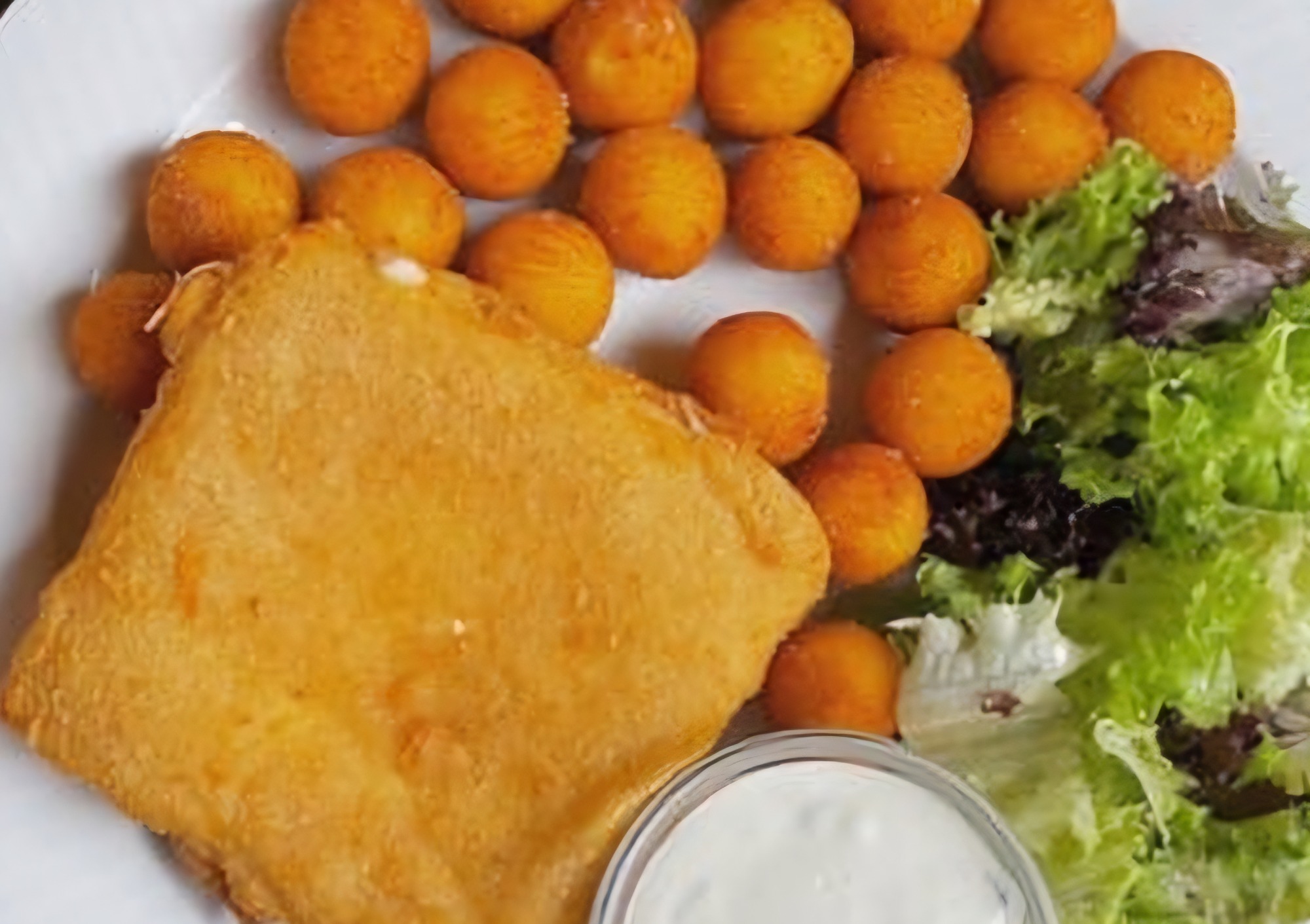 Smažený sýr + krokety