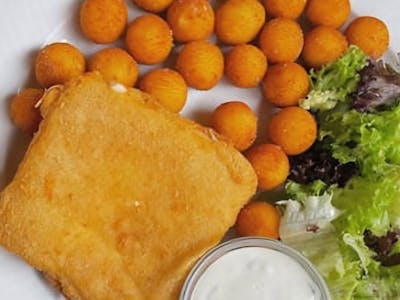 Smažený sýr + krokety