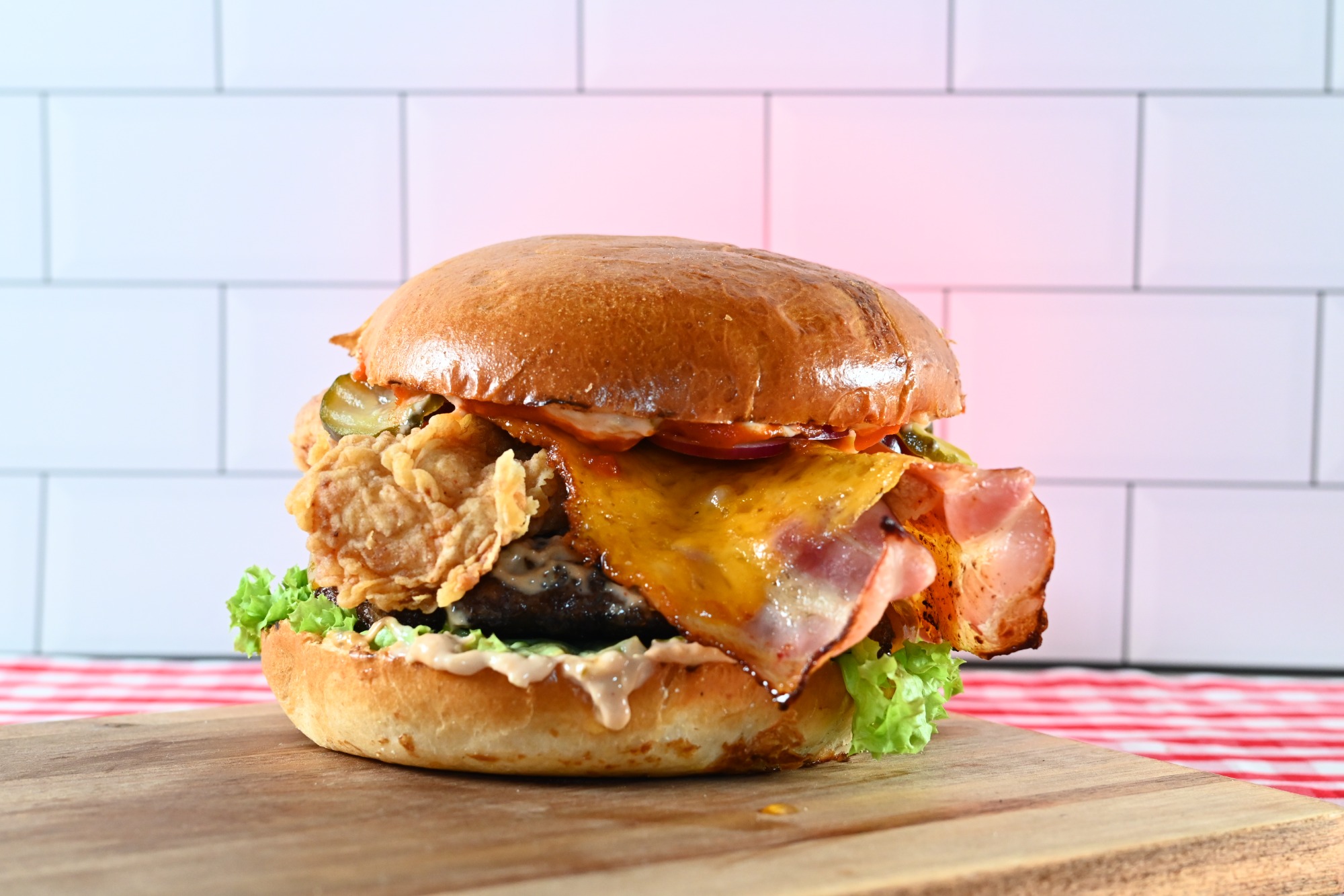Chicken Cheese & Bacon Burger