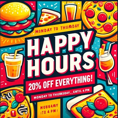 HAPPY HOURS - 20% taniej na wszystko!