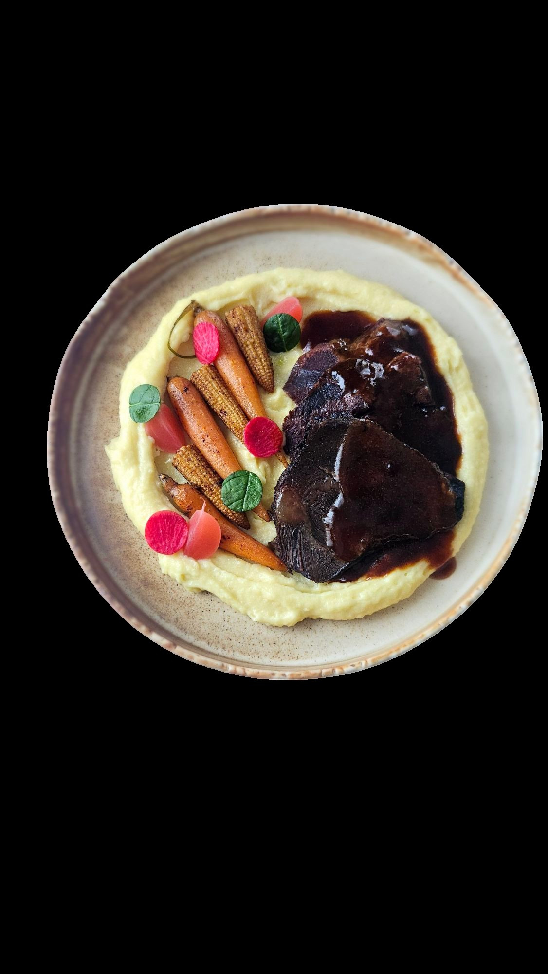 Poliki wołowe z purée truflowym