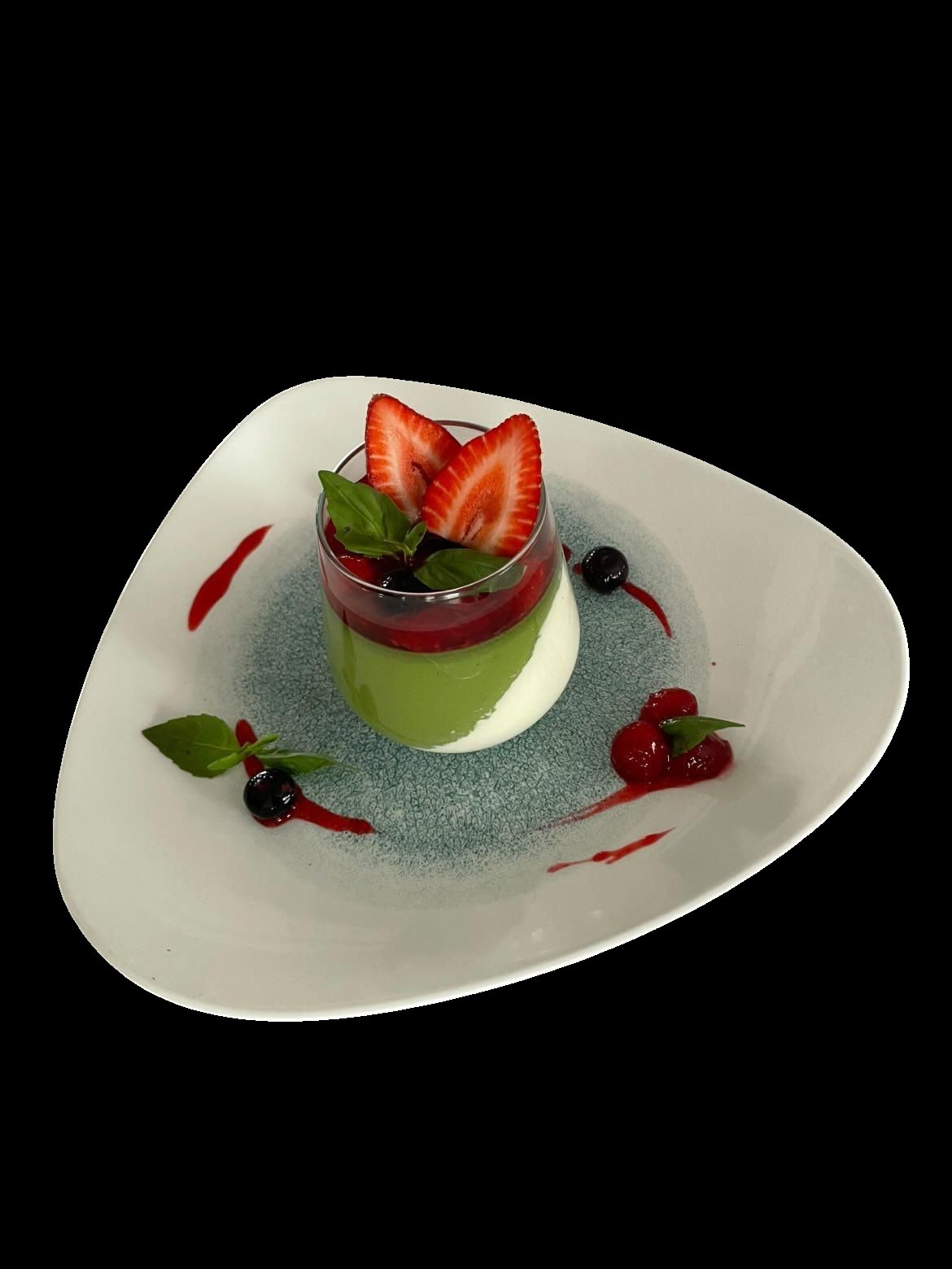 Panna cotta bazyliowa
