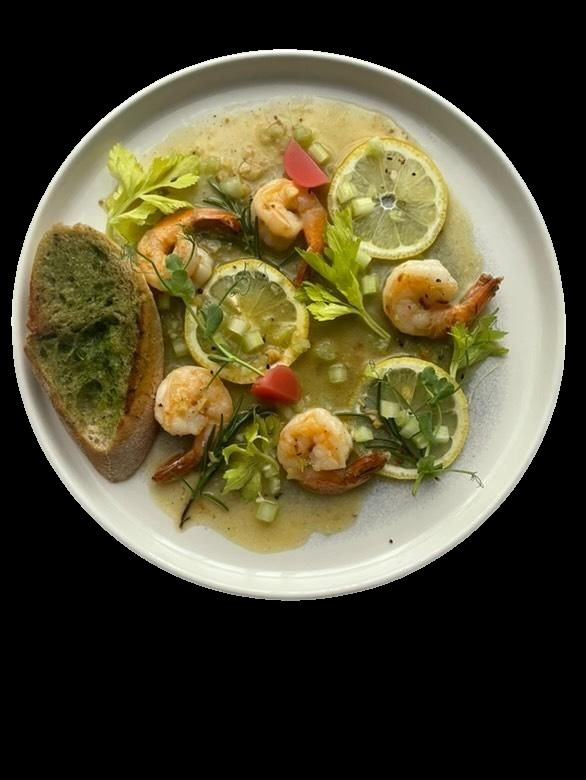 Krewetki w limoncello 