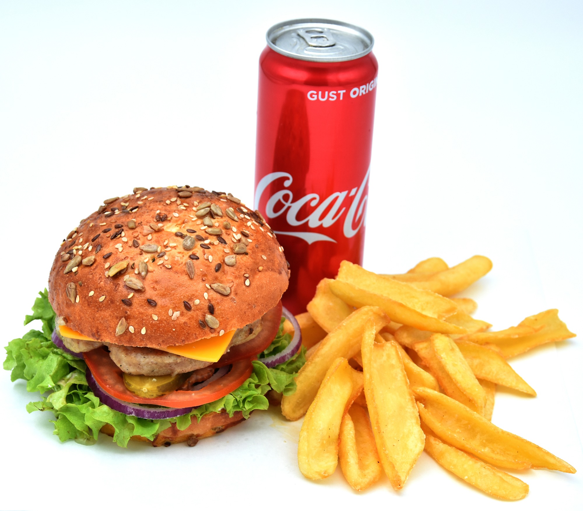 Meniu Cheeseburger de pui - Mediu