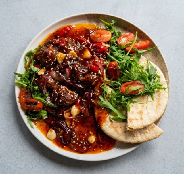 Wątróbki drobiowe w sosie chili  