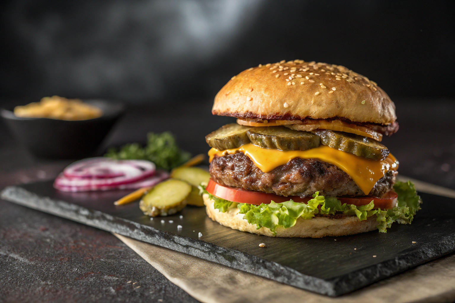 Burger Cheddar Square