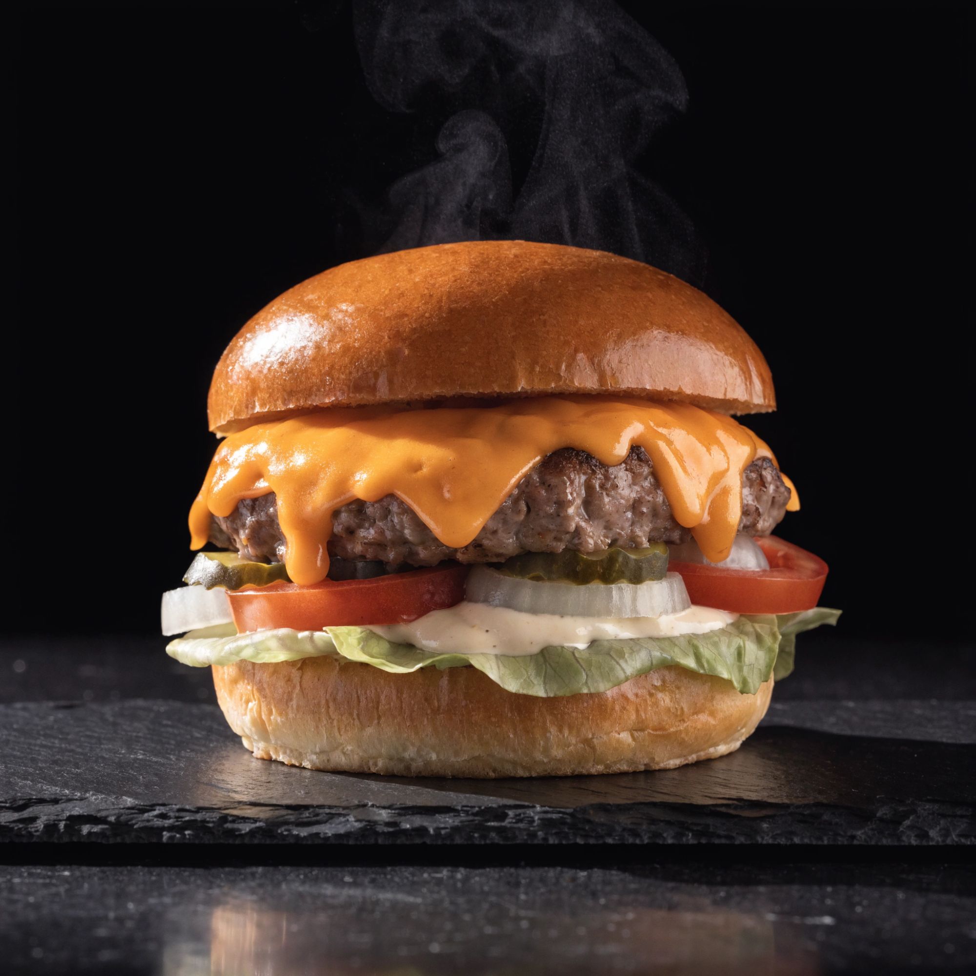 Burger Cheddar Square