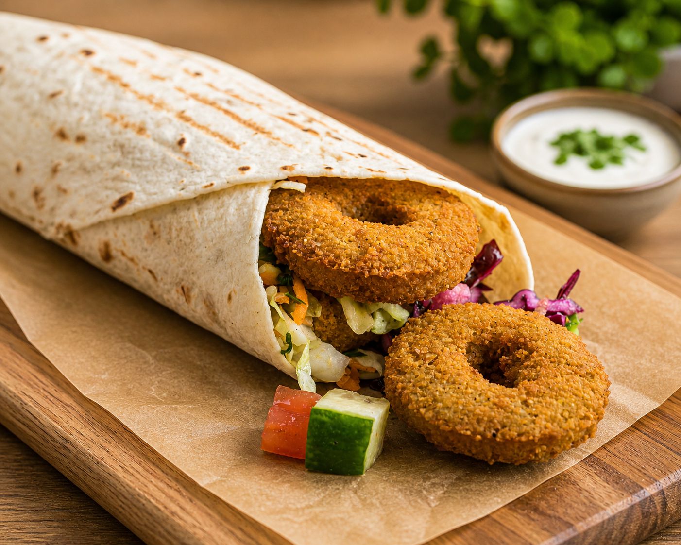 Falafel in Tortilla