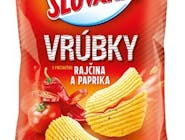 Slovakia chipsy vrúbky paprika & rajčina 
