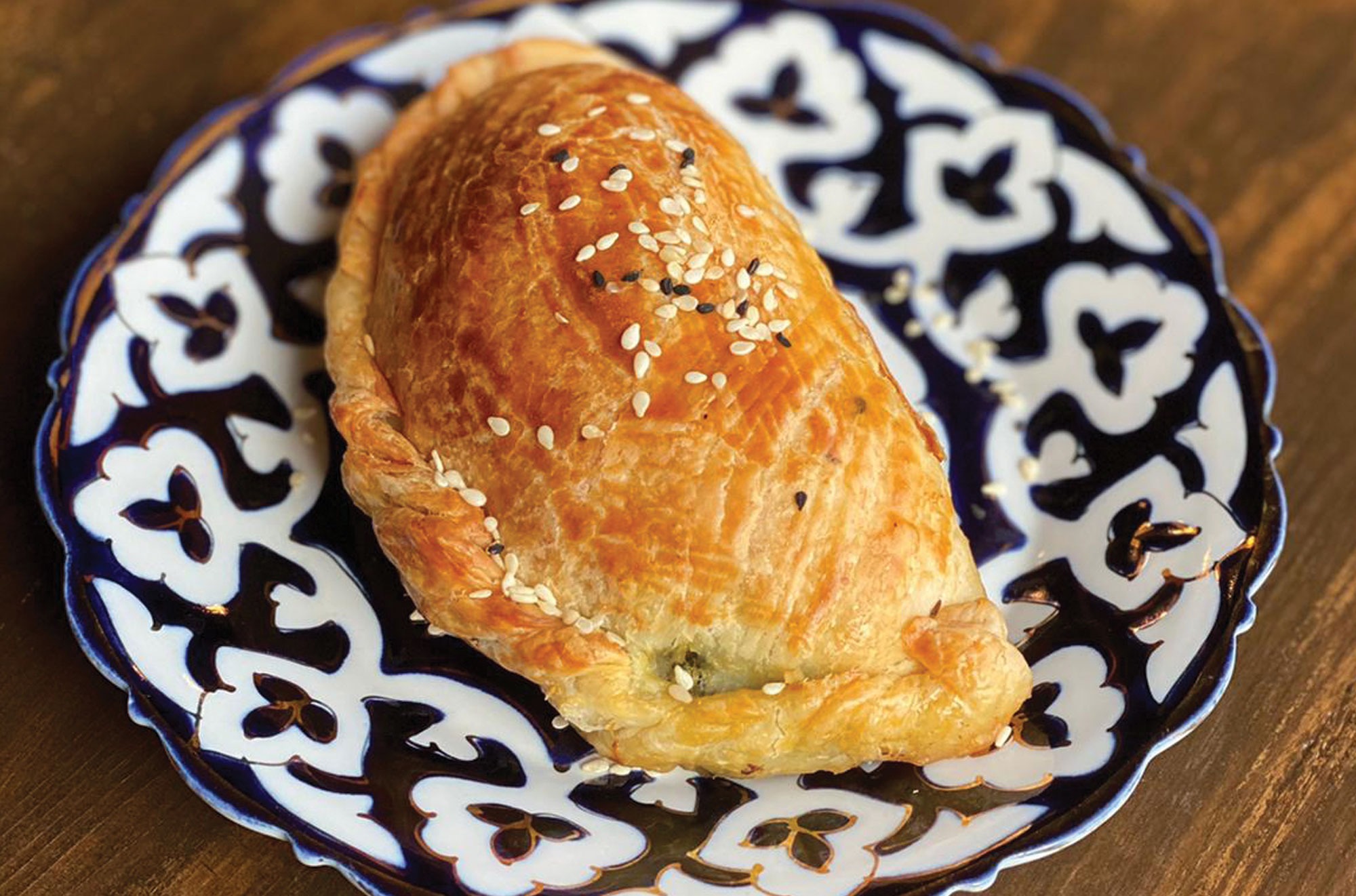 Samsa ze szpinakiem i serem