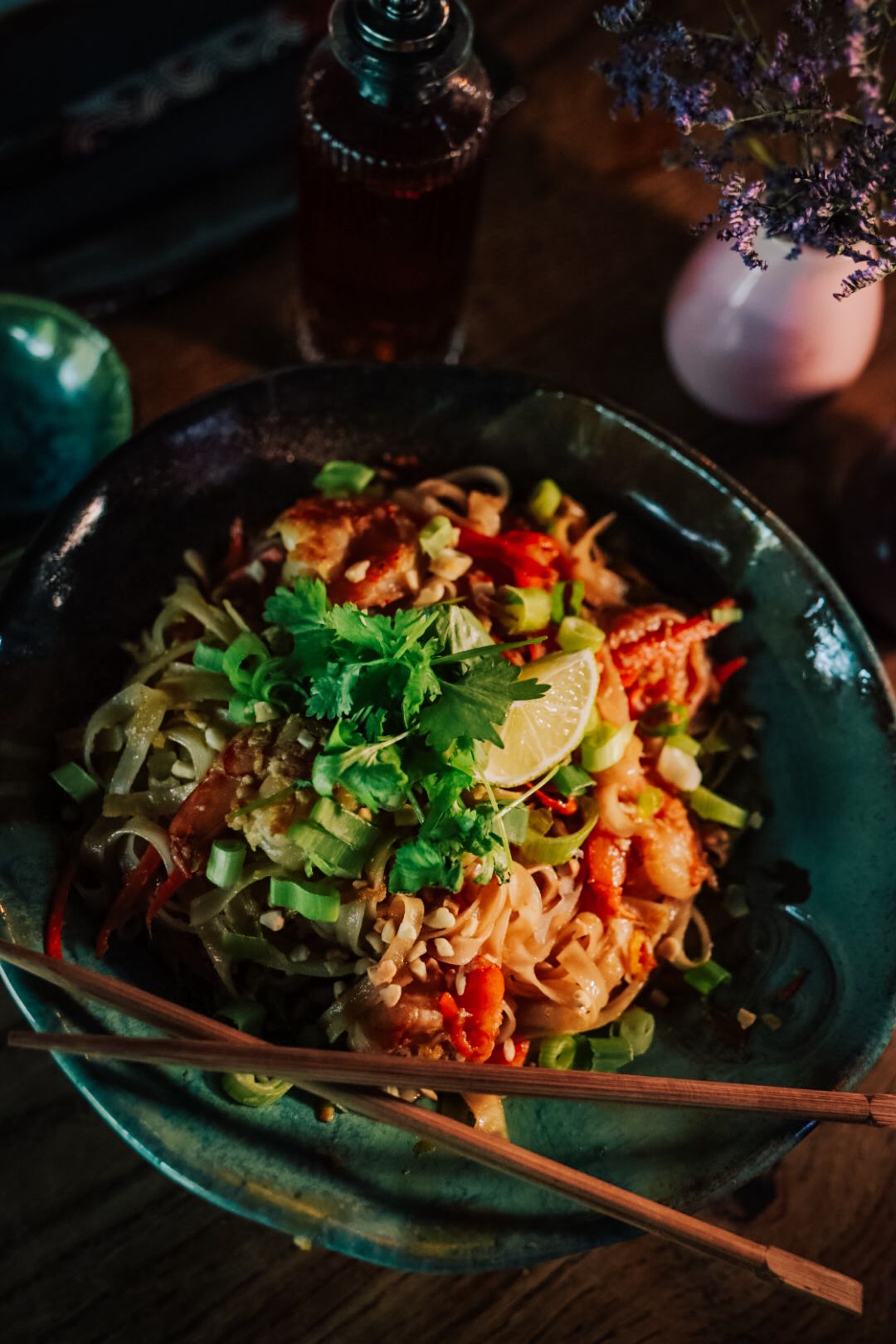 Pad thai z krewetkami