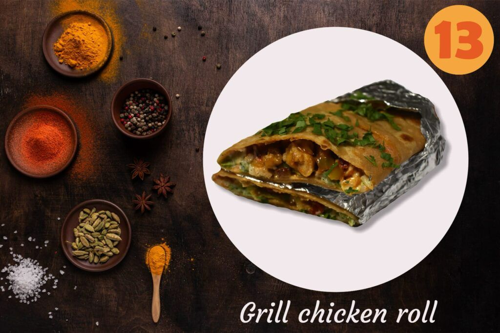 13. Grill chicken roll