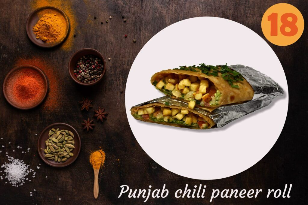 18. Punjab chili paneer roll