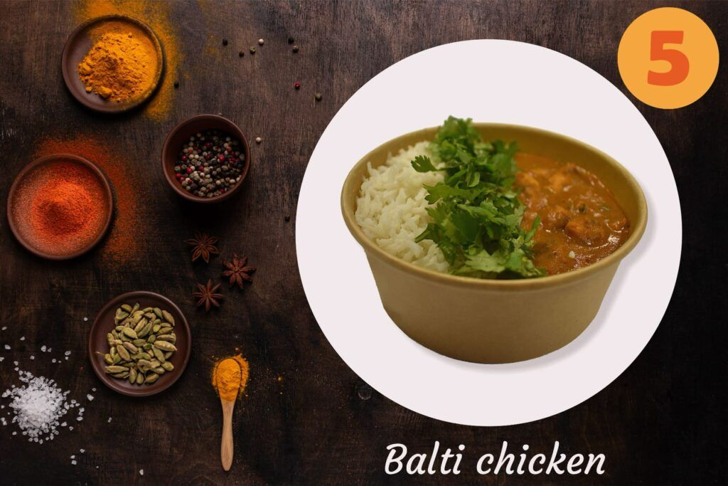 5. Balti chicken