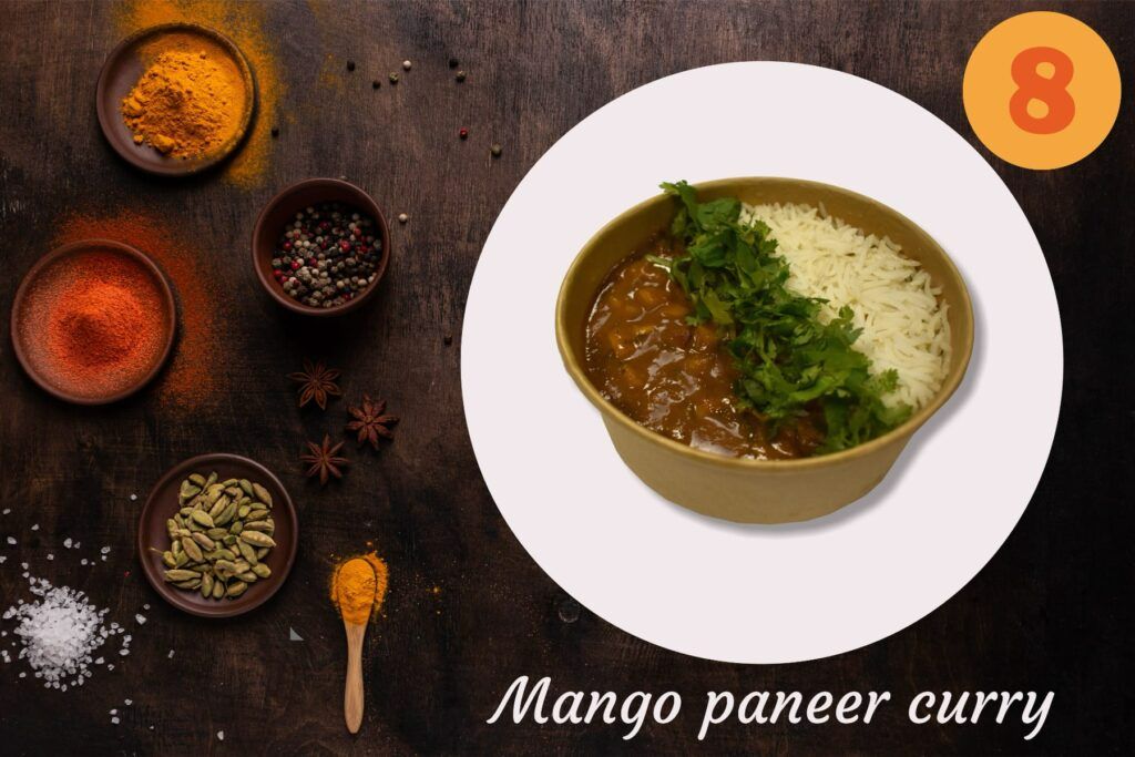 8. Mango paneer curry