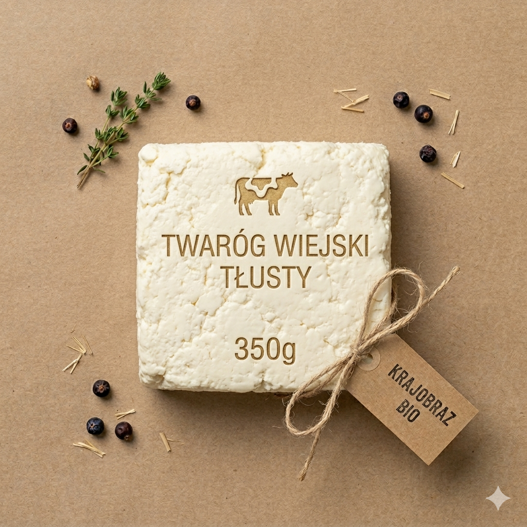 Twaróg wiejski tłusty 350g
