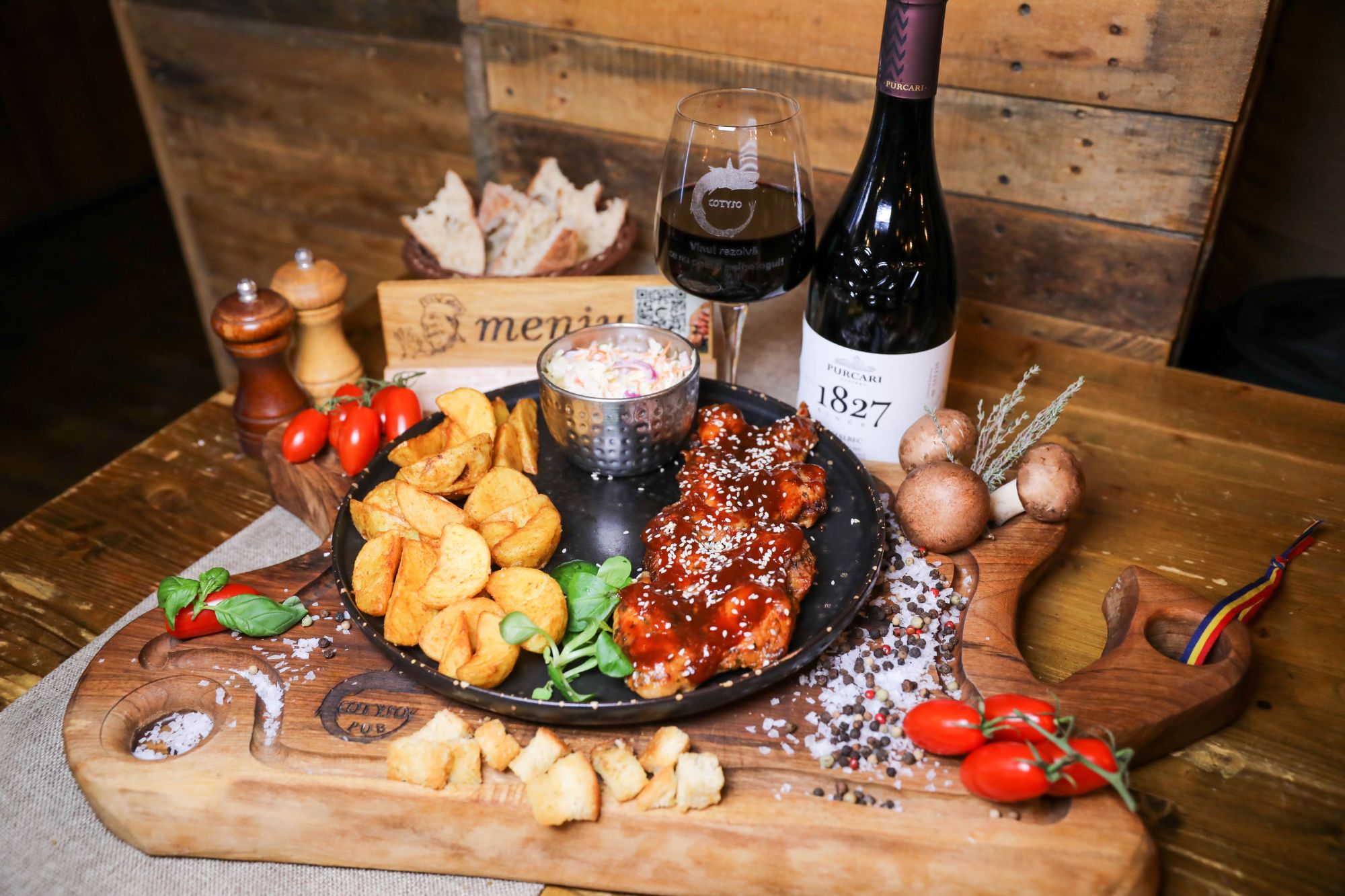 Coaste de porc cu BBQ 600g