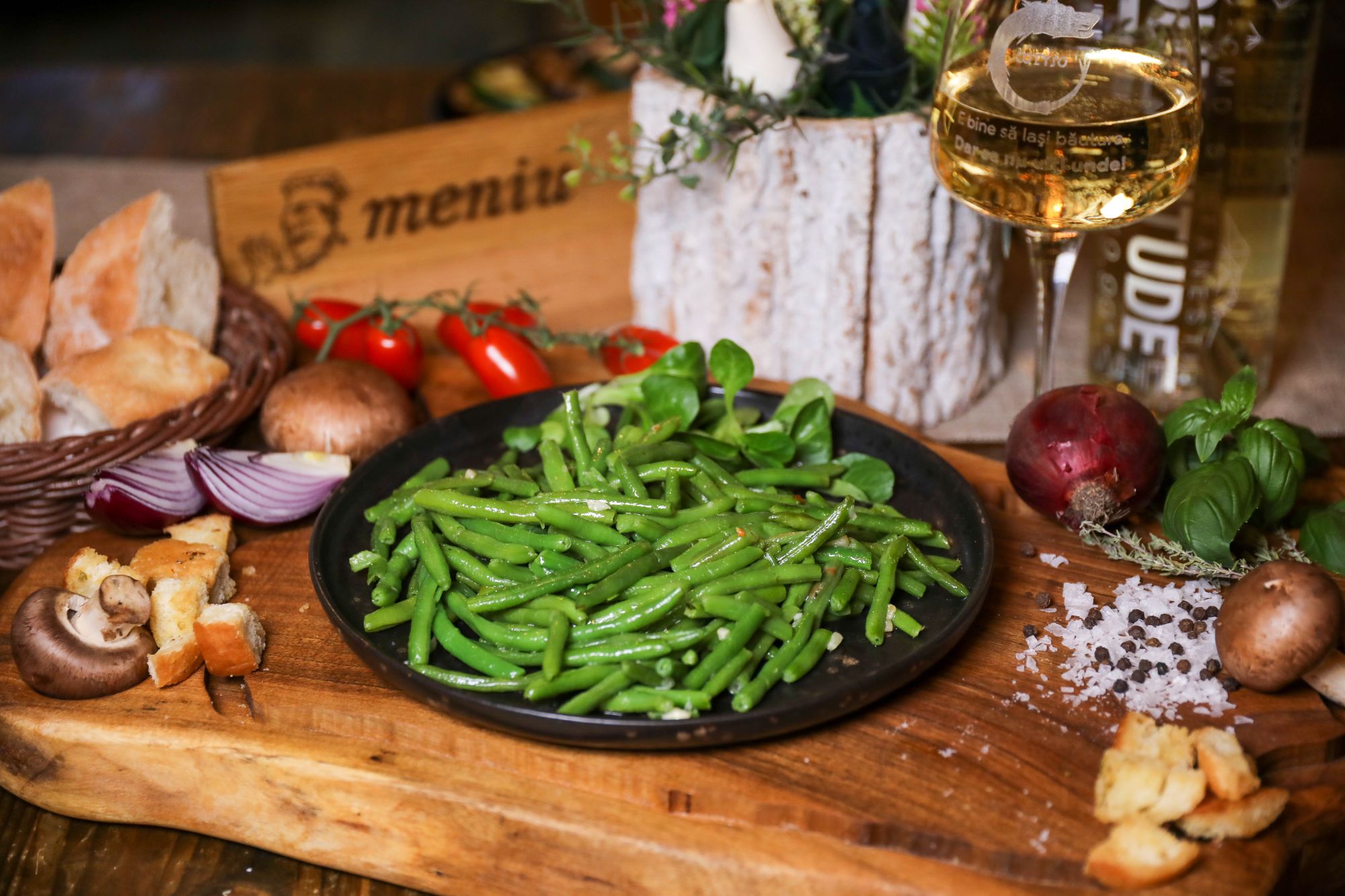 Fasole verde cu usturoi 150g