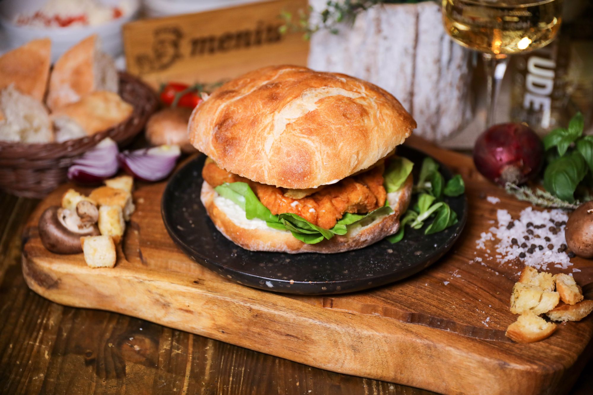 Sandwich cu pulpă de pui