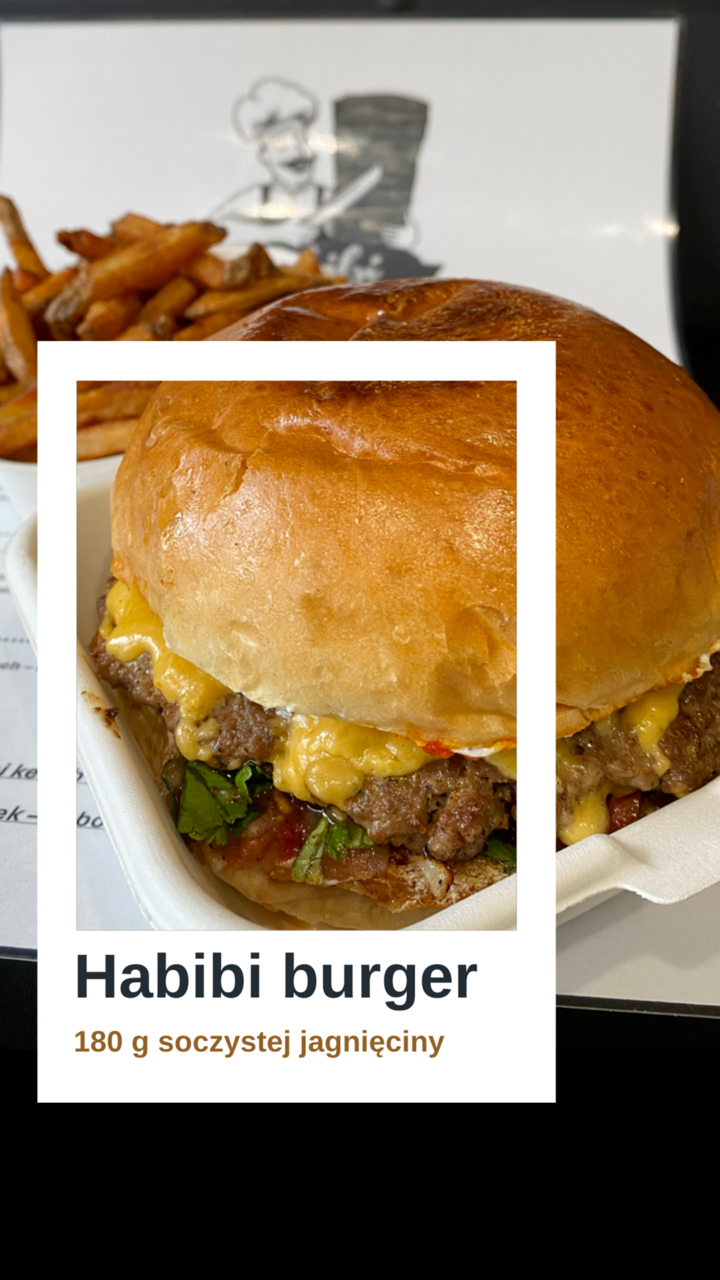Habibi burger z ekologiczną jagnięciną