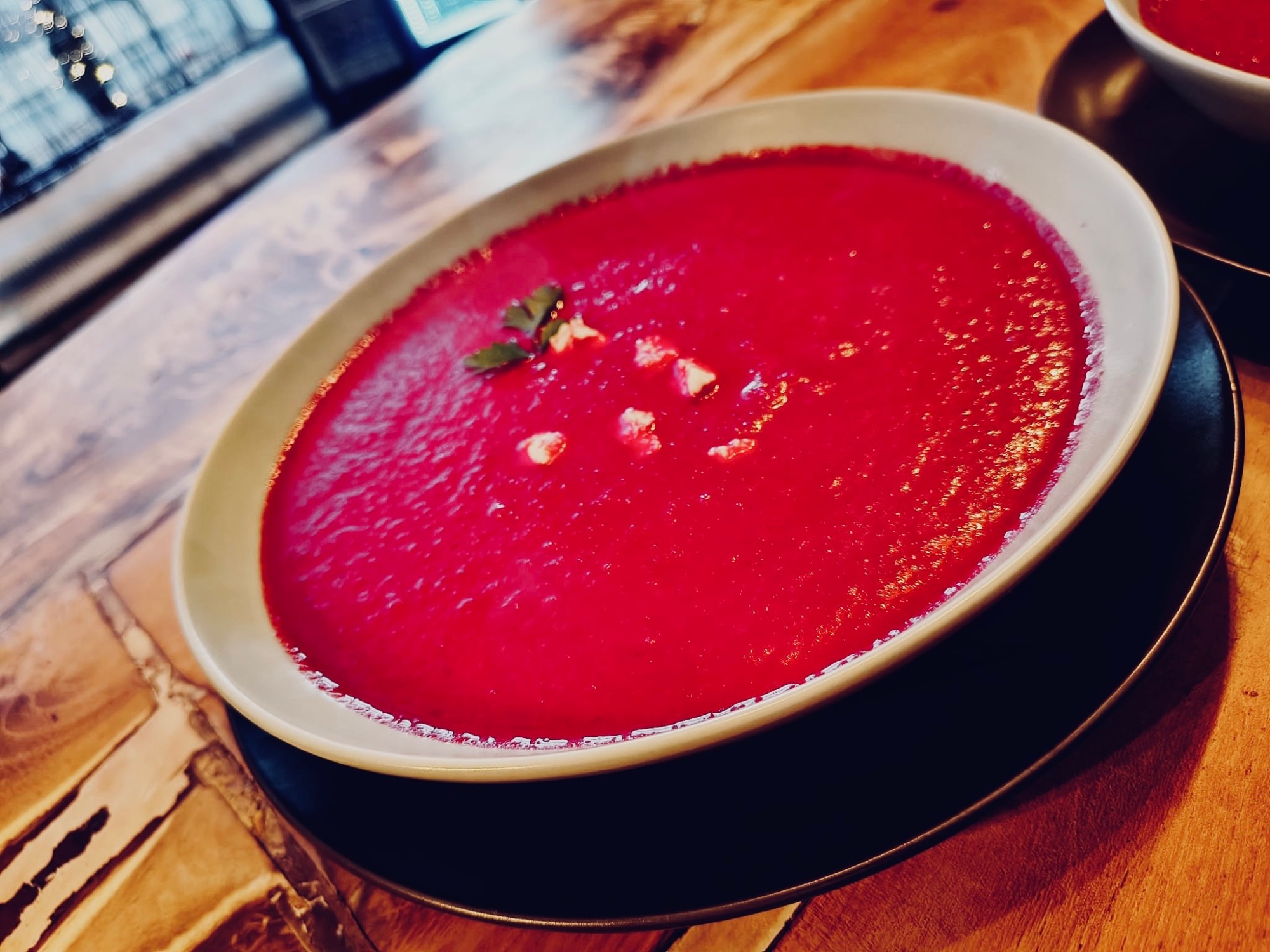 Krem z buraka z nutą białej czekolady