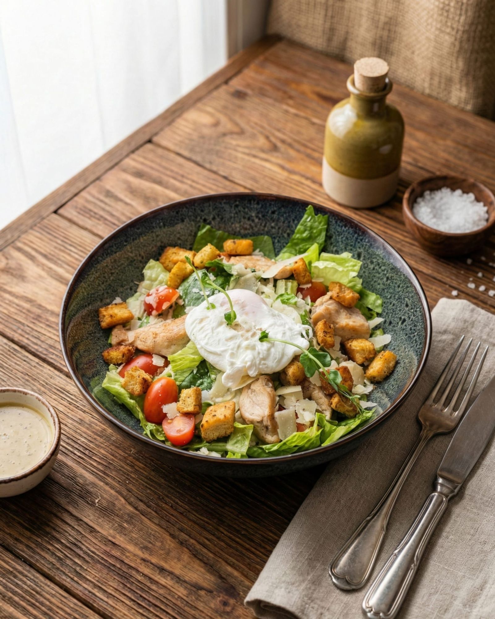 Sałatka cezar z grillowanym kurczakiem 