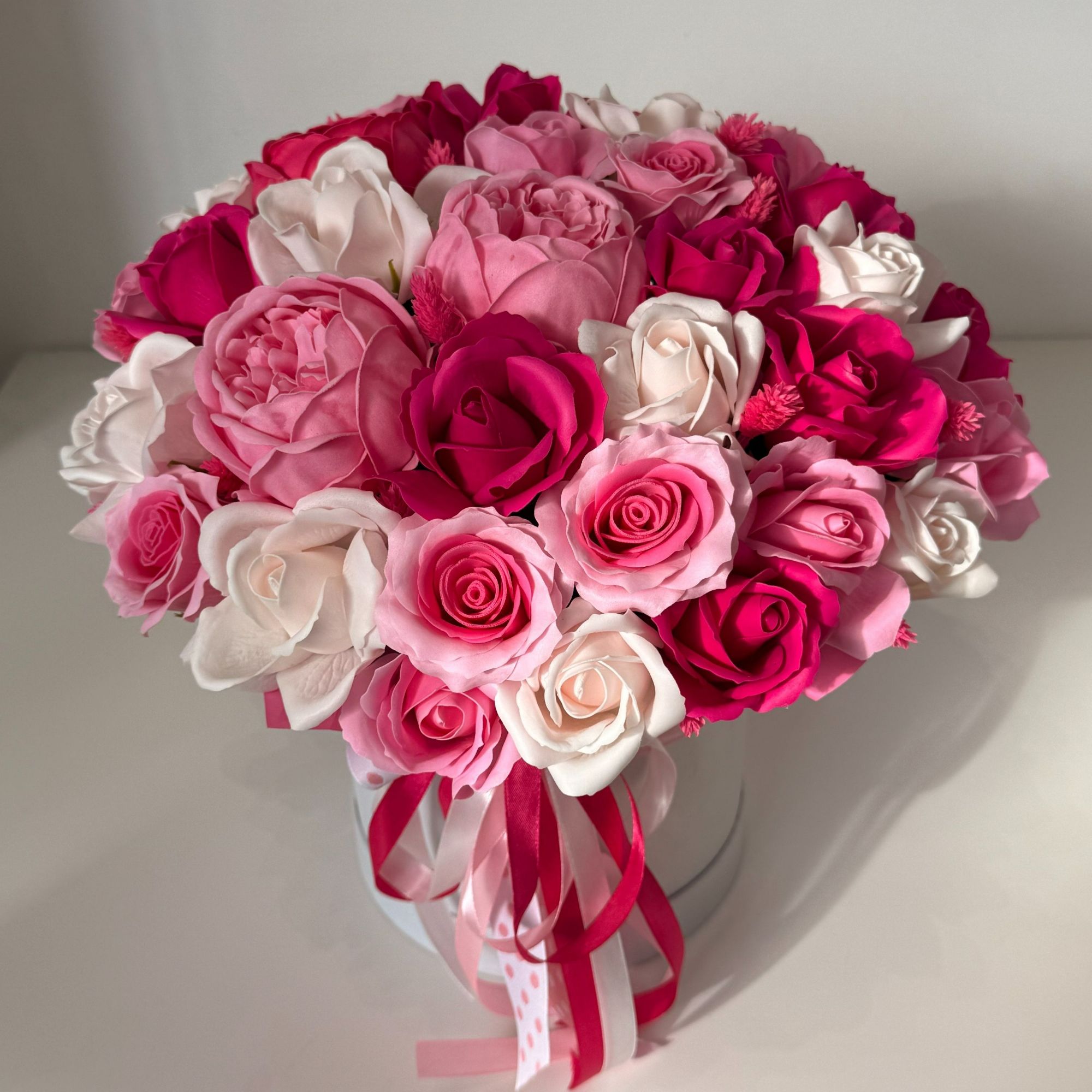 Box z mydlanych kwiatów Kochanie