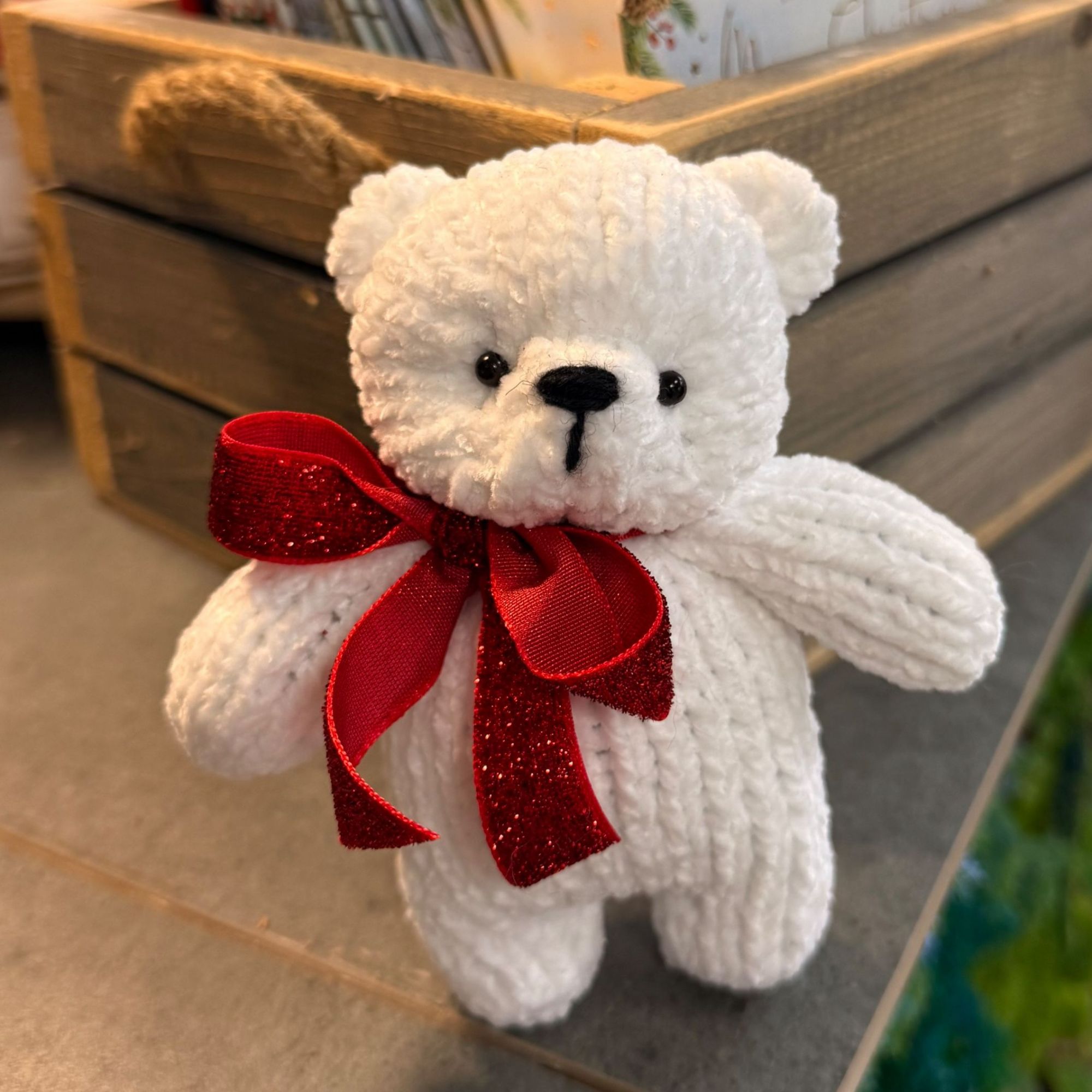 Miś do bukiety na patyku