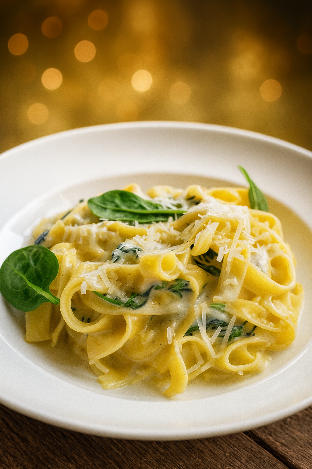 Tagliatelle con spinaci e gorgonzola