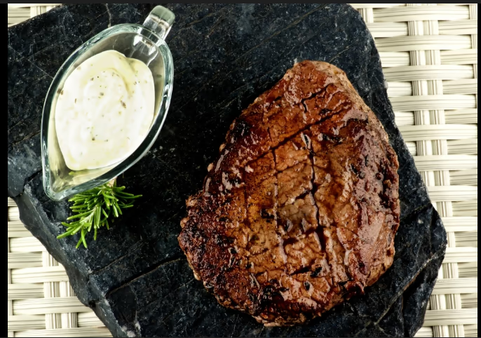 Vrabioară de vită la gratar cu sos gorgonzola 300 gr