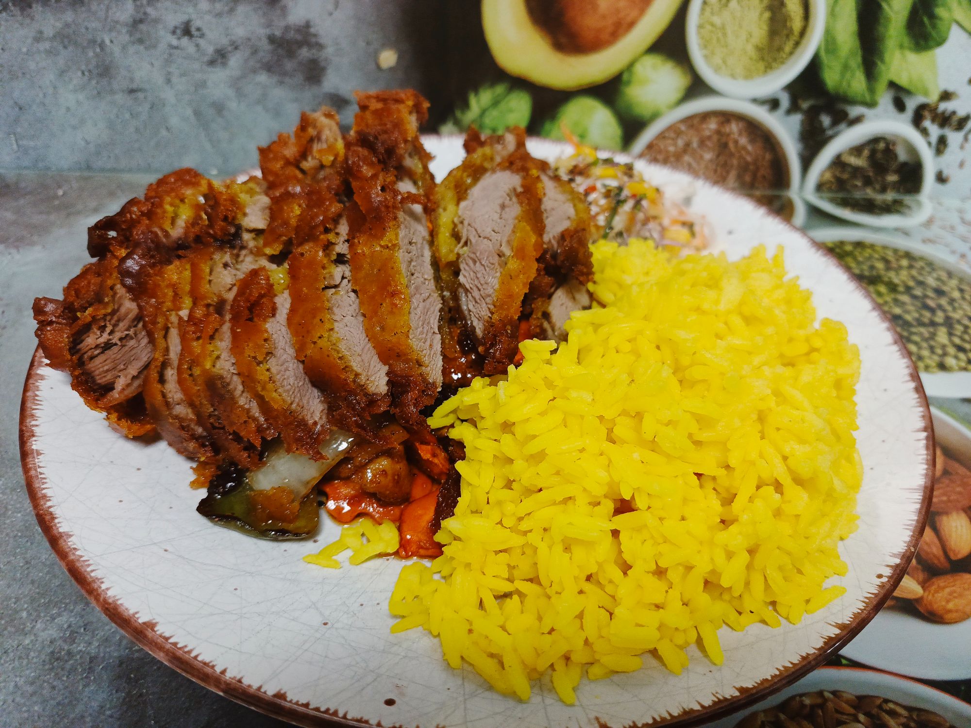 pieczona z warzywami (ostre)