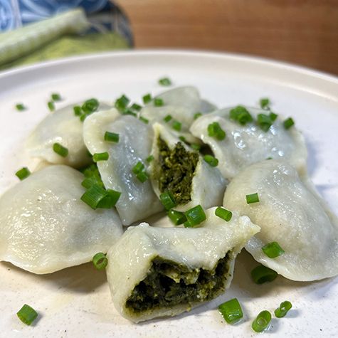 Pierogi ze szpinakiem (na ciepło)