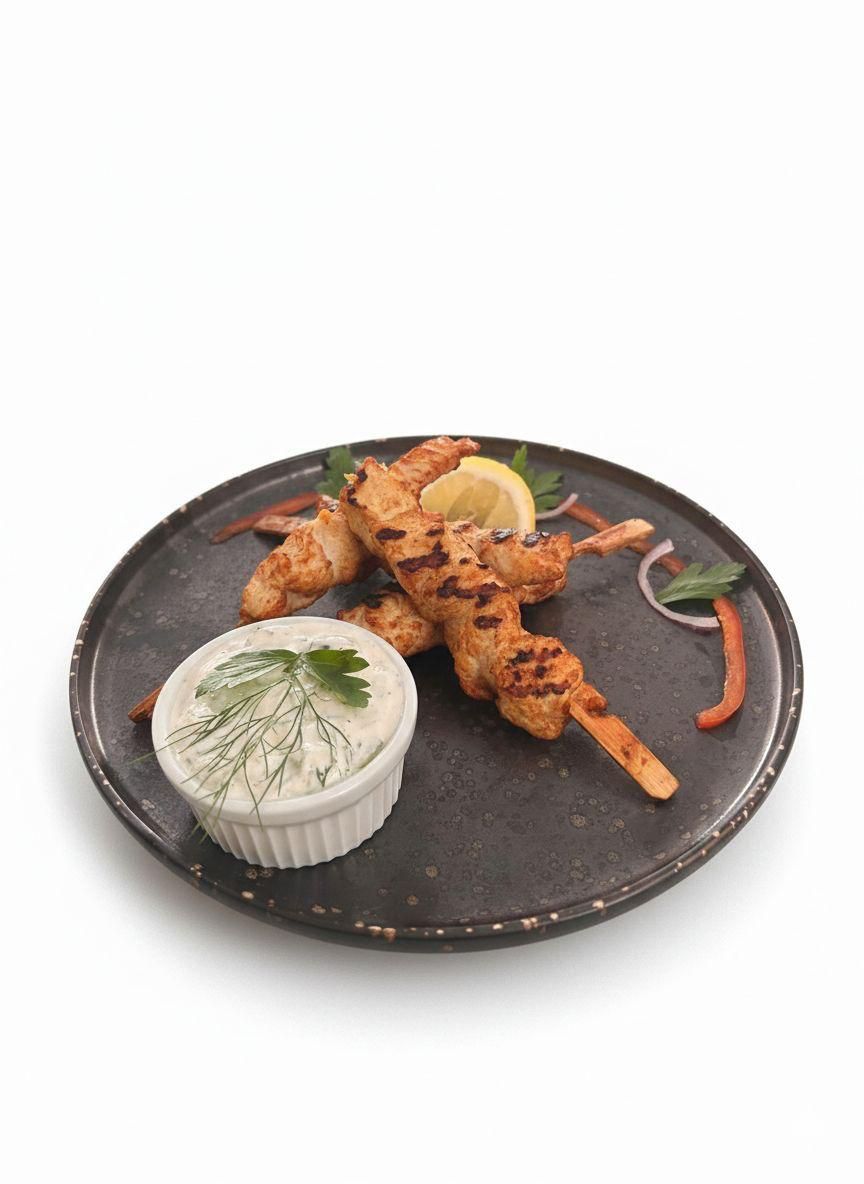 Frigărui de pui cu sos tzatziki