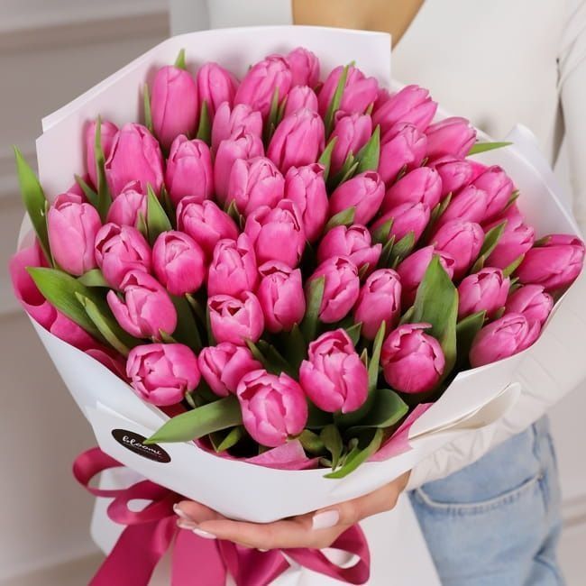 Bukiet różowych tulipanów (35-40cm) 51szt