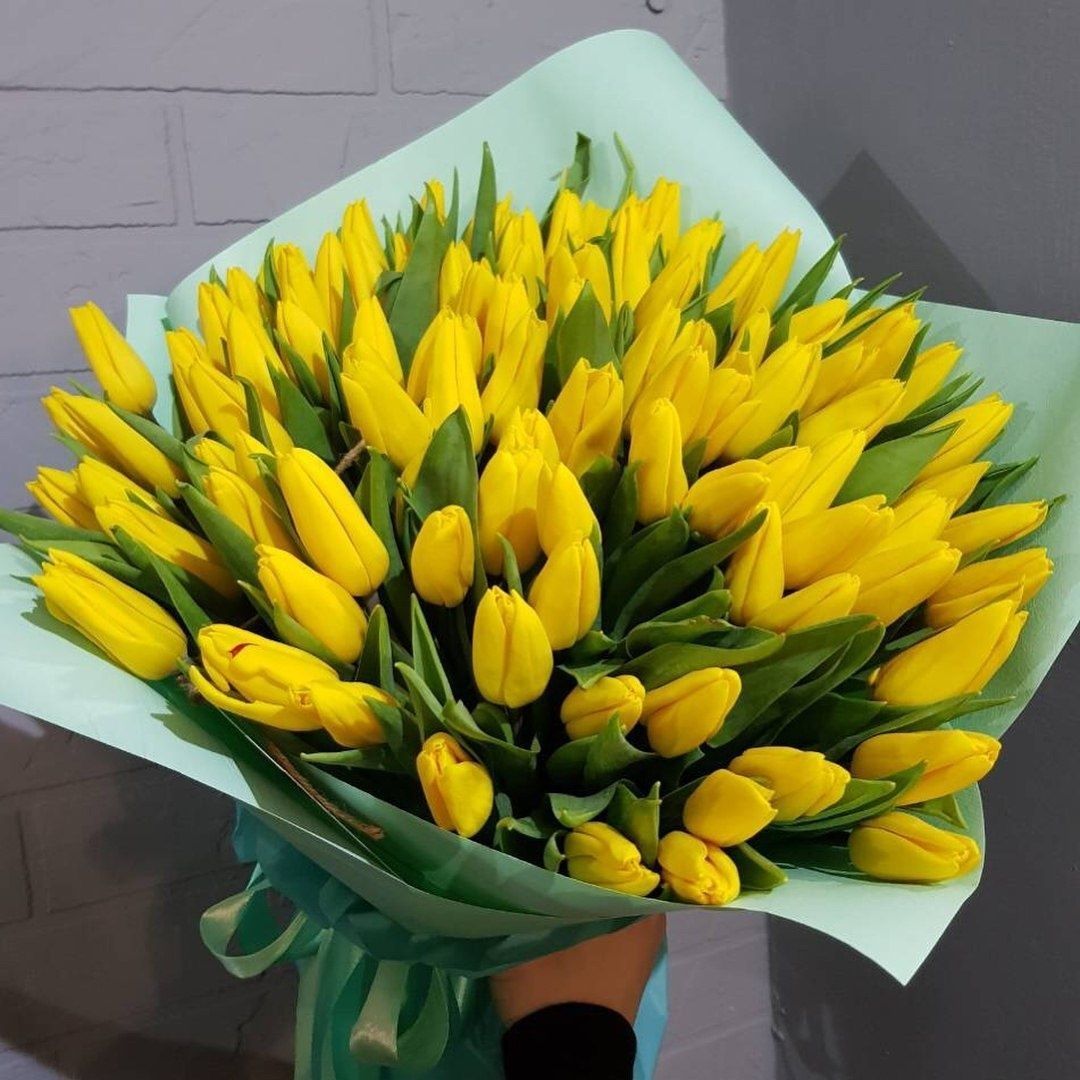 Bukiet żółtych tulipanów (35-40cm) 51szt