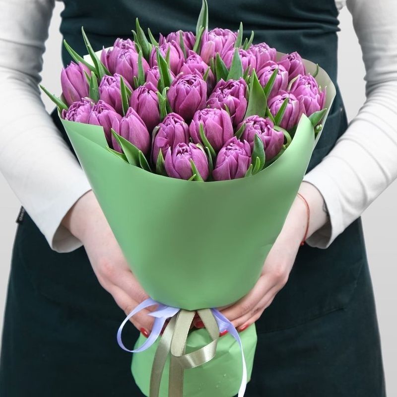 Bukiet fioletowych tulipanów (35-40cm) 25szt