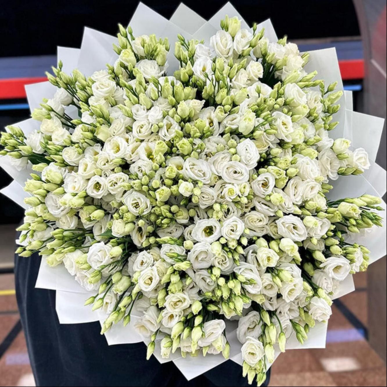Bukiet eustoma biała (51szt)