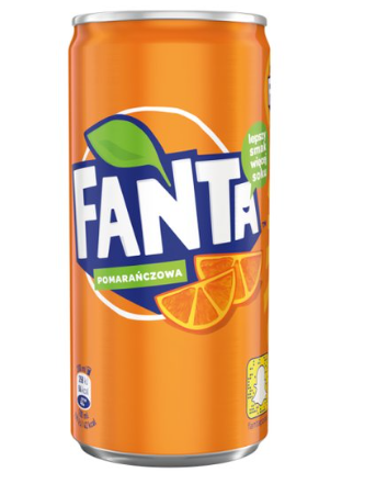 Fanta Napój gazowany o smaku pomarańczowym 330ml
