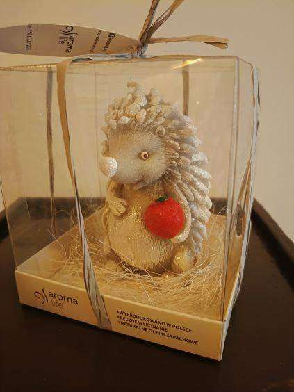 Świeczka jeż biały