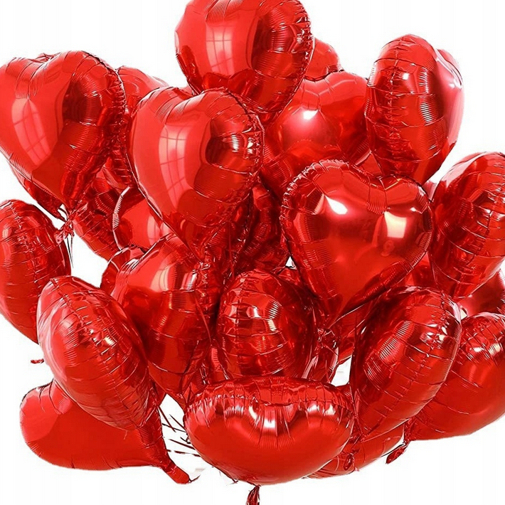 Balon z helem czerwony