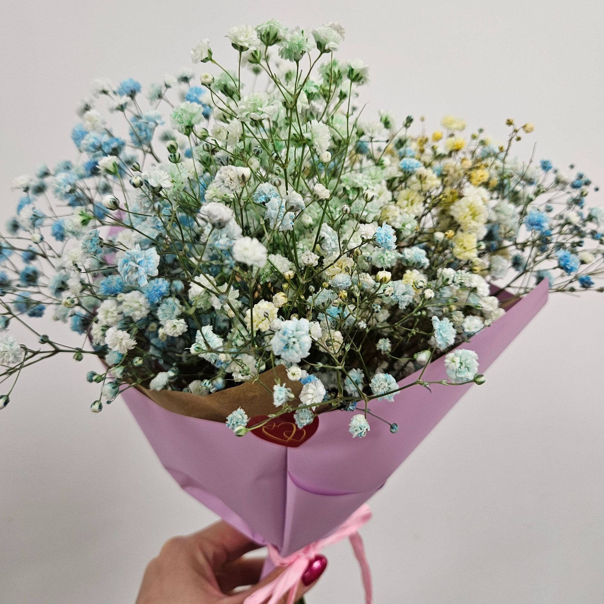 Mini bukiet z gipsówki