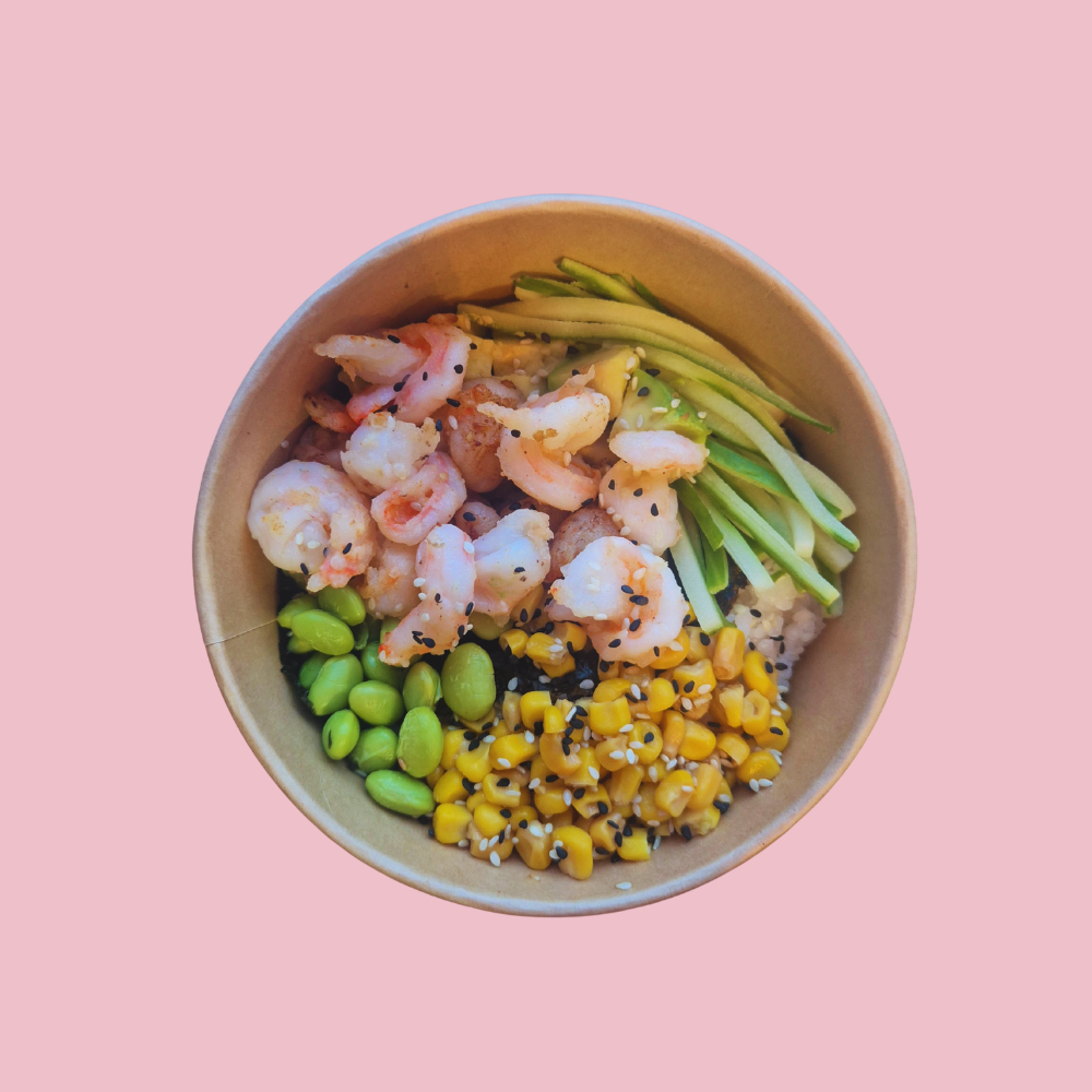 BOWL KREWETKI NA MASEŁKU CZOSNKOWYM