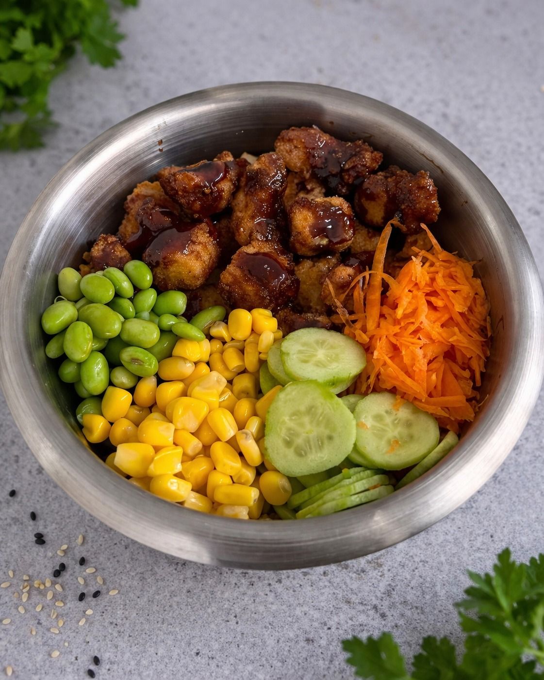 Bol cu pui teriyaki