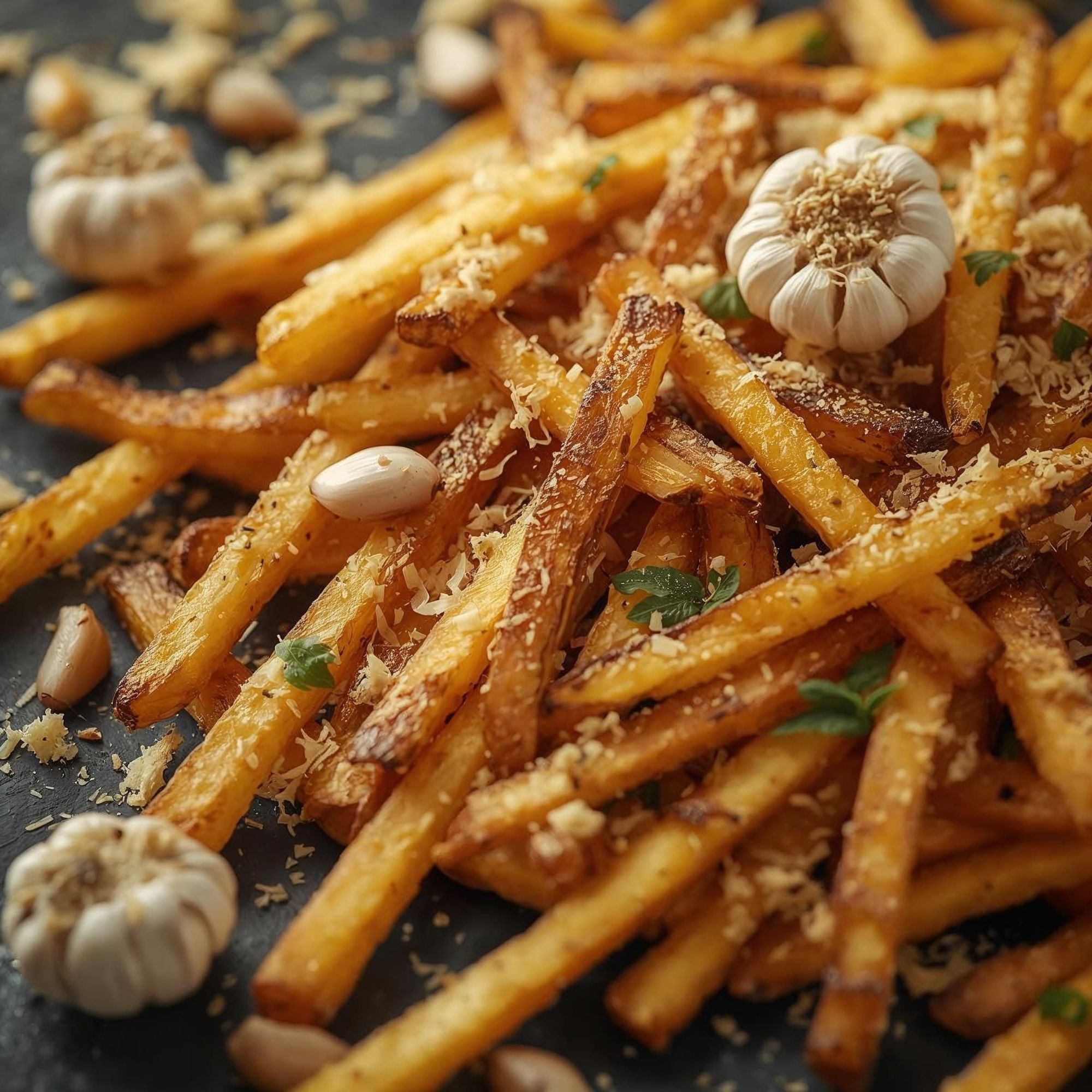 Cartofi cu parmezan și usturoi