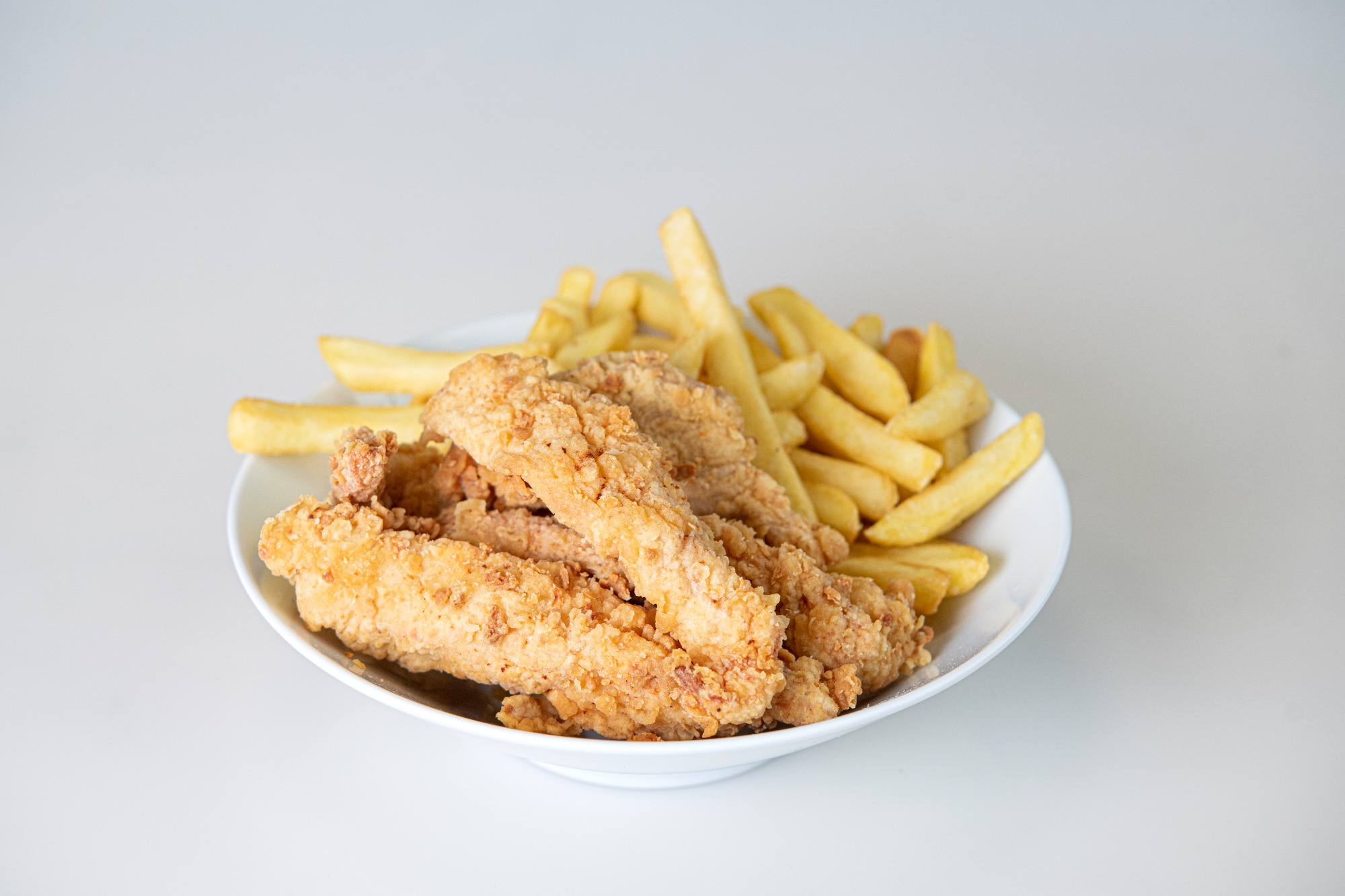 5 polędwiczek z kurczaka + frytki 