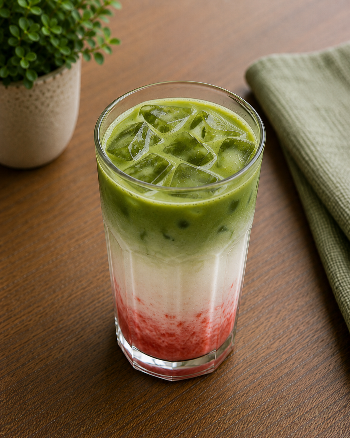 Matcha Truskawkowa Ice