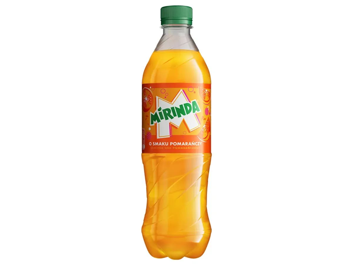 Mirinda Napój gazowany o smaku pomarańczy 0,5 l