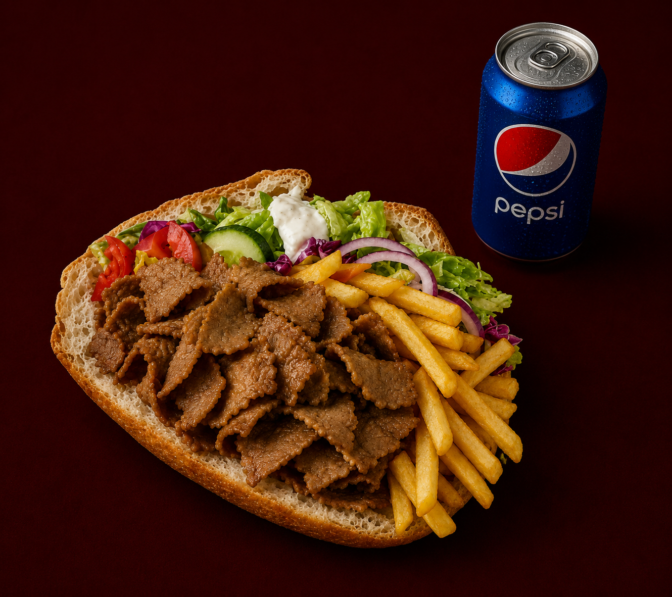 Zestaw kebab w bułce